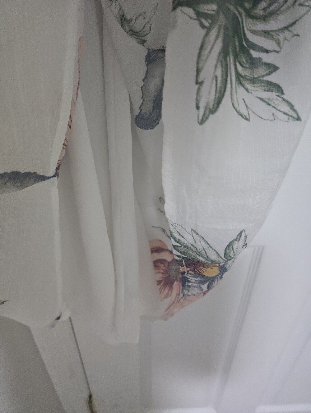 Luxology White Floral Midi Dress with Pink and Yellow Blooms - Picture 7 of 9